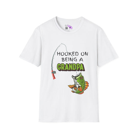 Hooked On Being A Grandpa Adult T-shirt