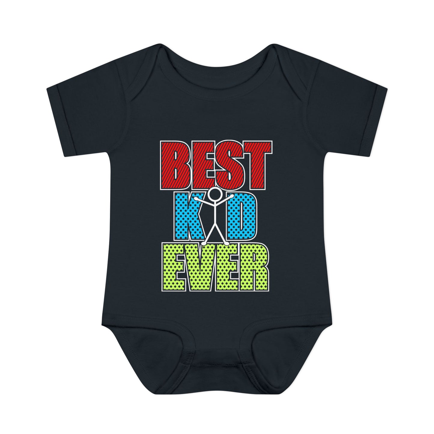 Best Kid Ever (Colorful) Infant Baby Rib Bodysuit