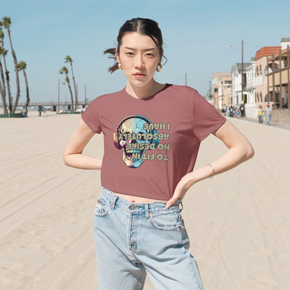 I Have Absolutely No Desire To Fit In Women's Flowy Cropped Tee