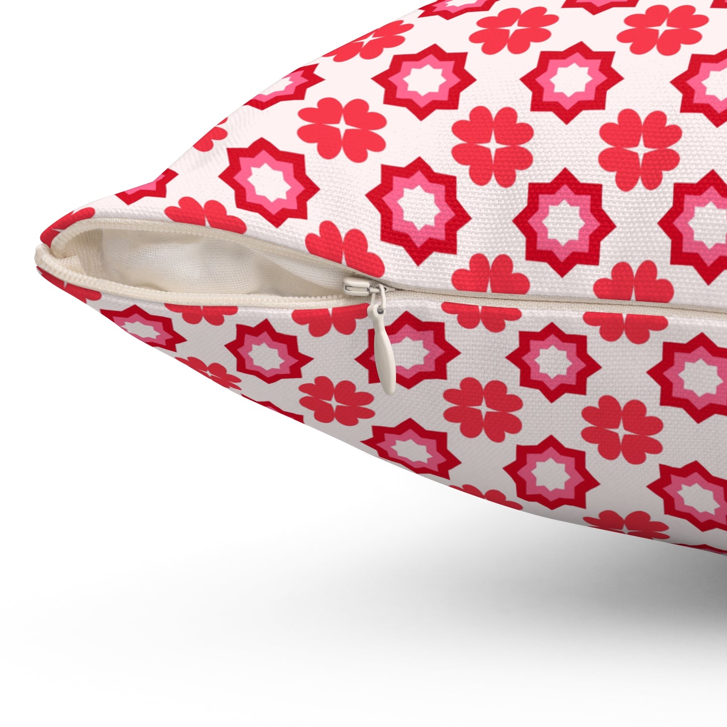 Scarlet Star Garden Throw Pillow