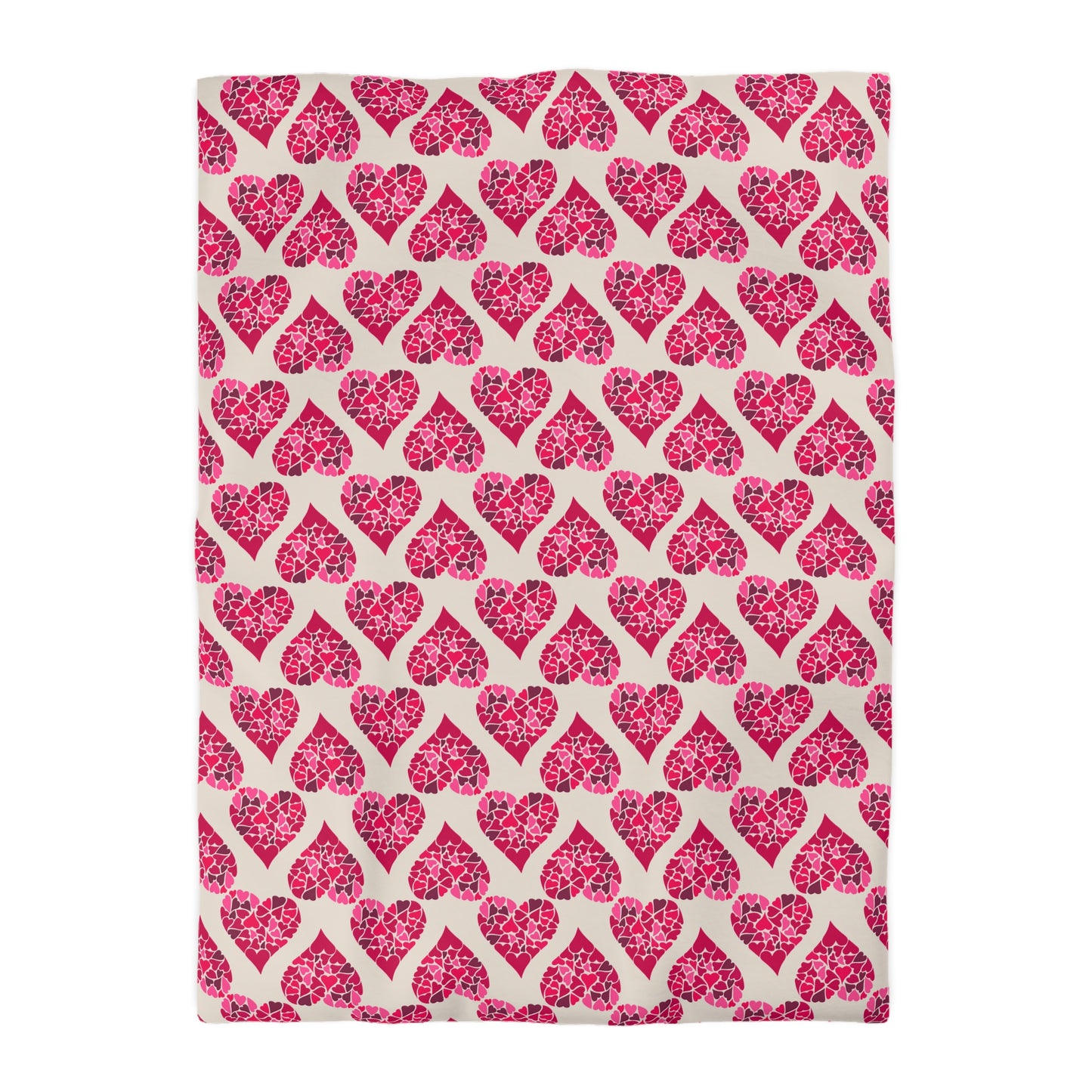 Simple Hearts Microfiber Duvet Cover