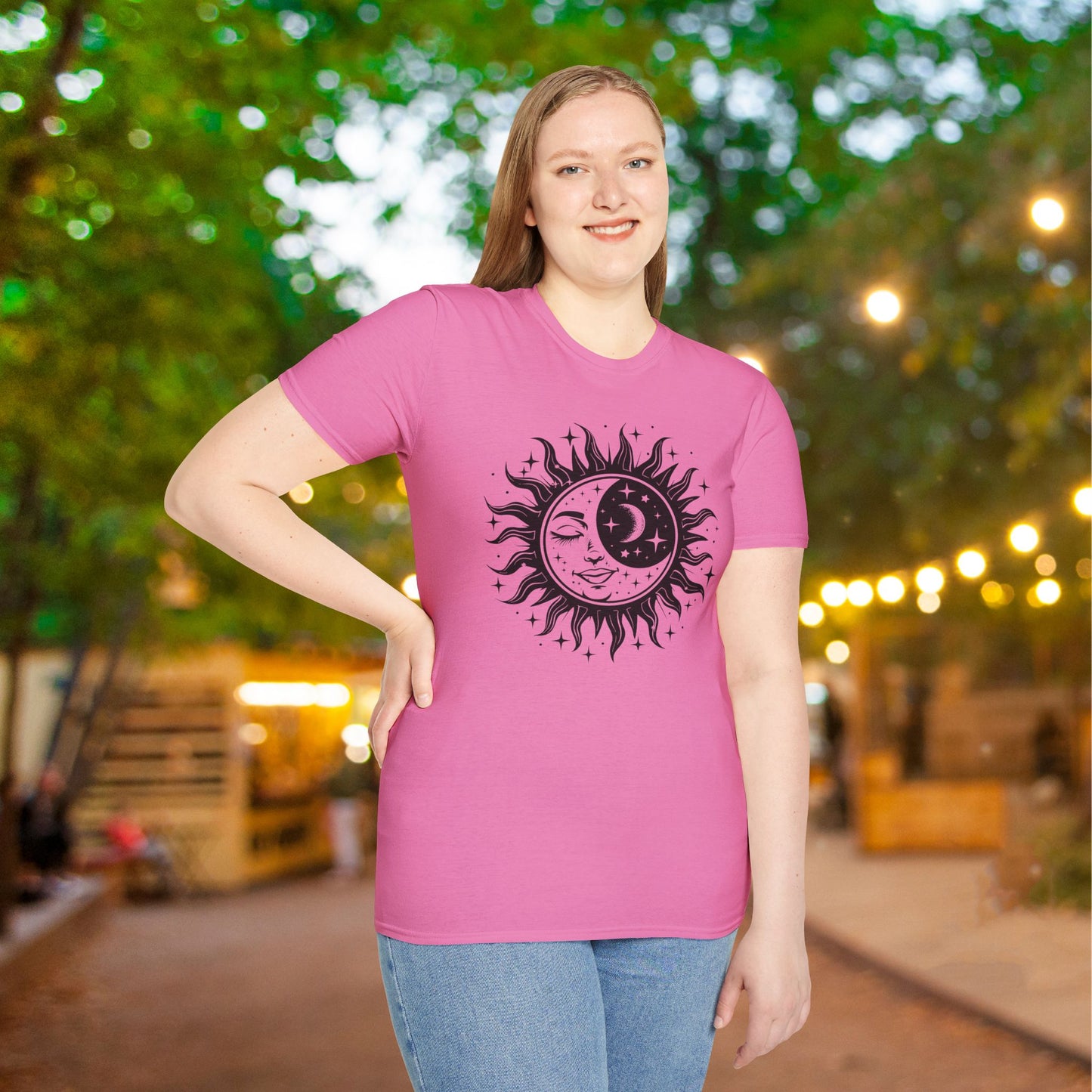 Celestial Sun/Moon Adult T-shirt