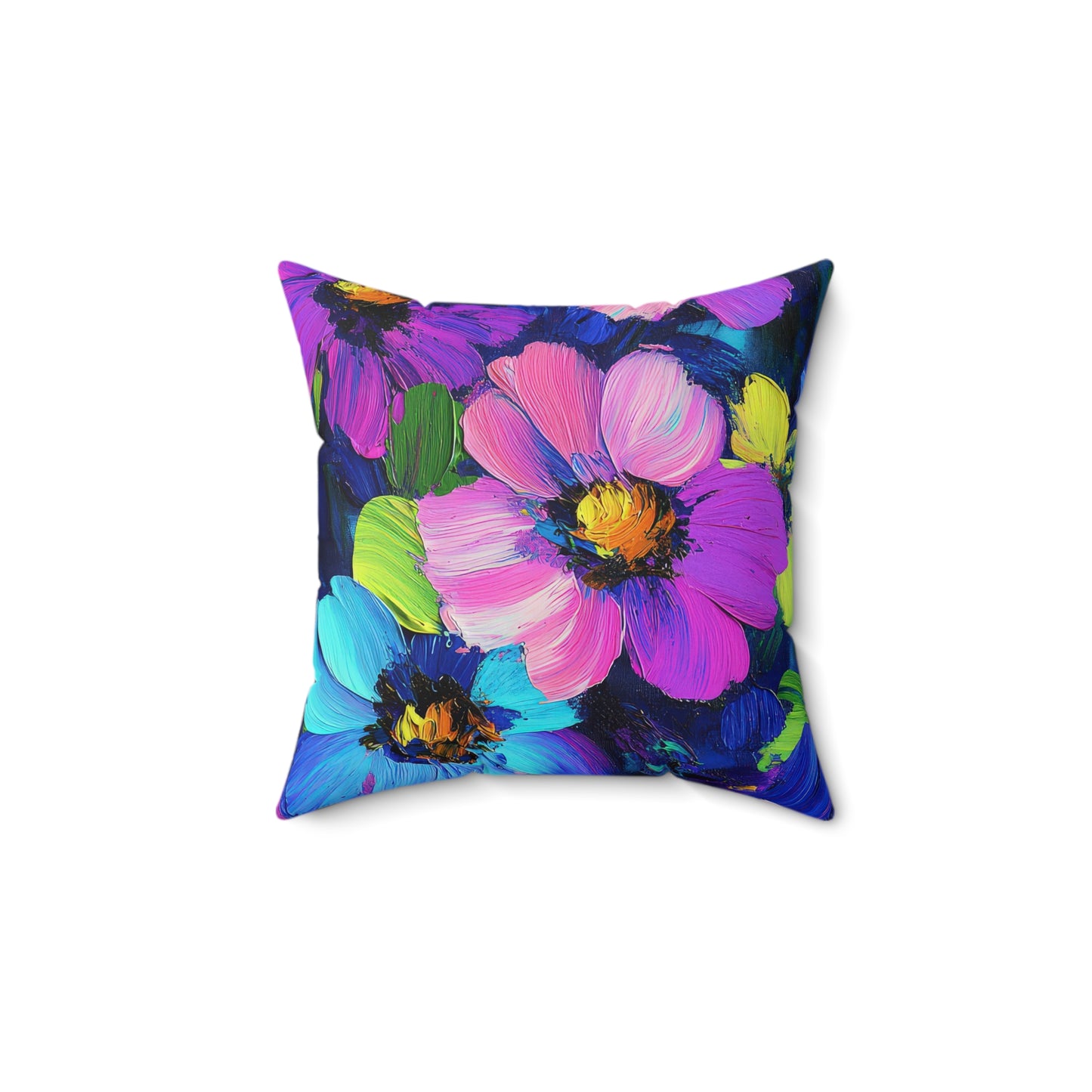 Watercolor Daisies Throw Pillow