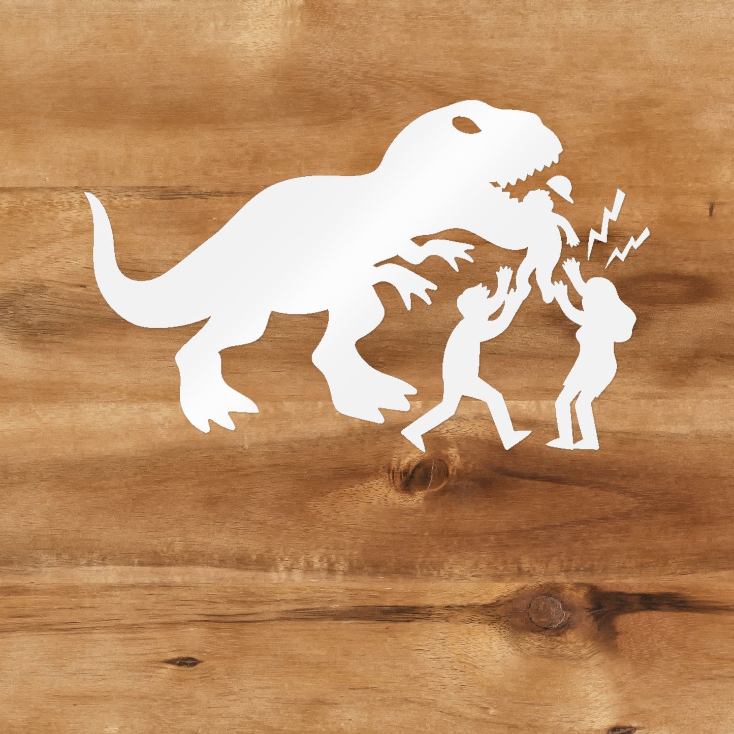 T-Rex Chases Family Decal