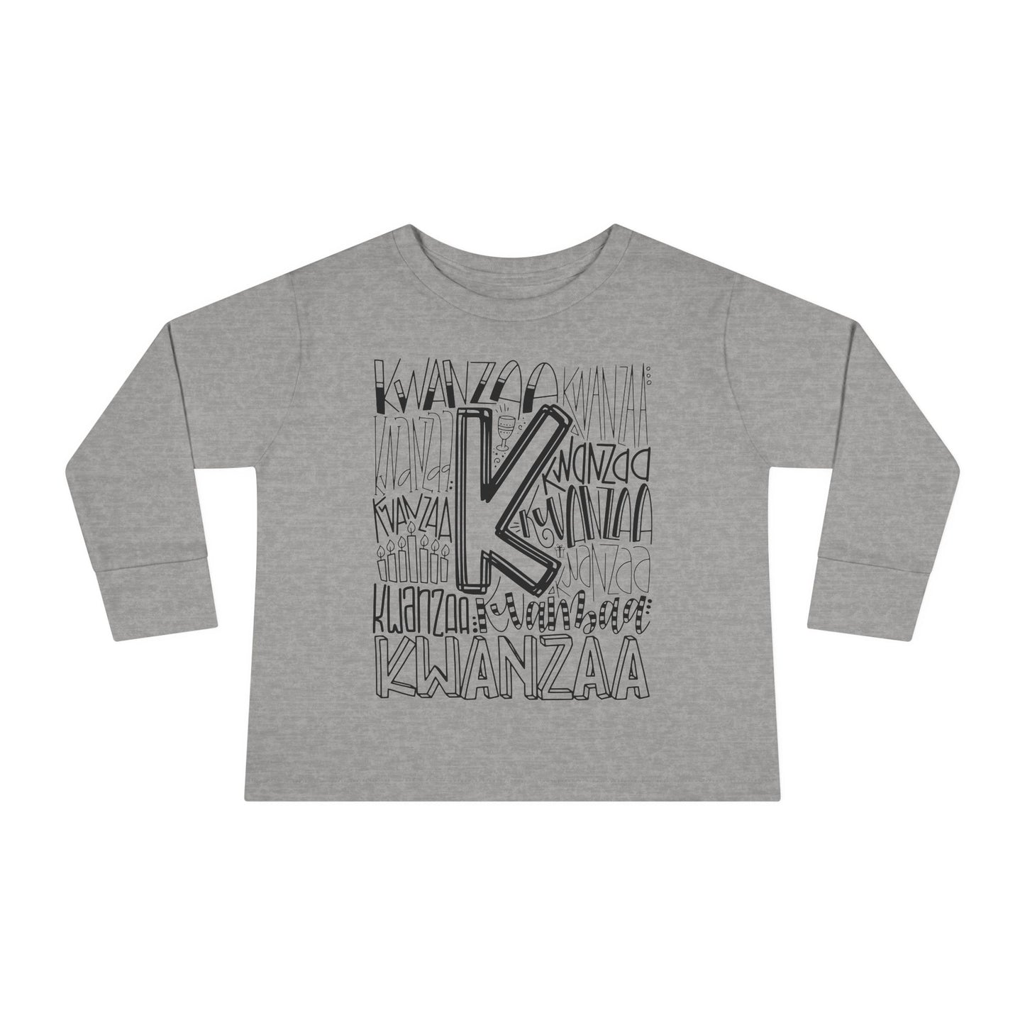 Kwanzaa Wordcloud Toddler Long Sleeve Tee