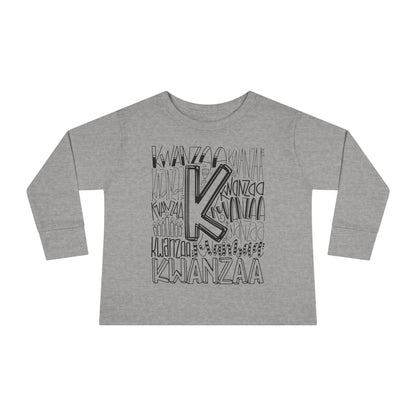 Kwanzaa Wordcloud Toddler Long Sleeve Tee