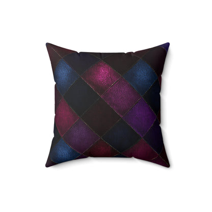 Velvet Patchwork Print Throw Pillow