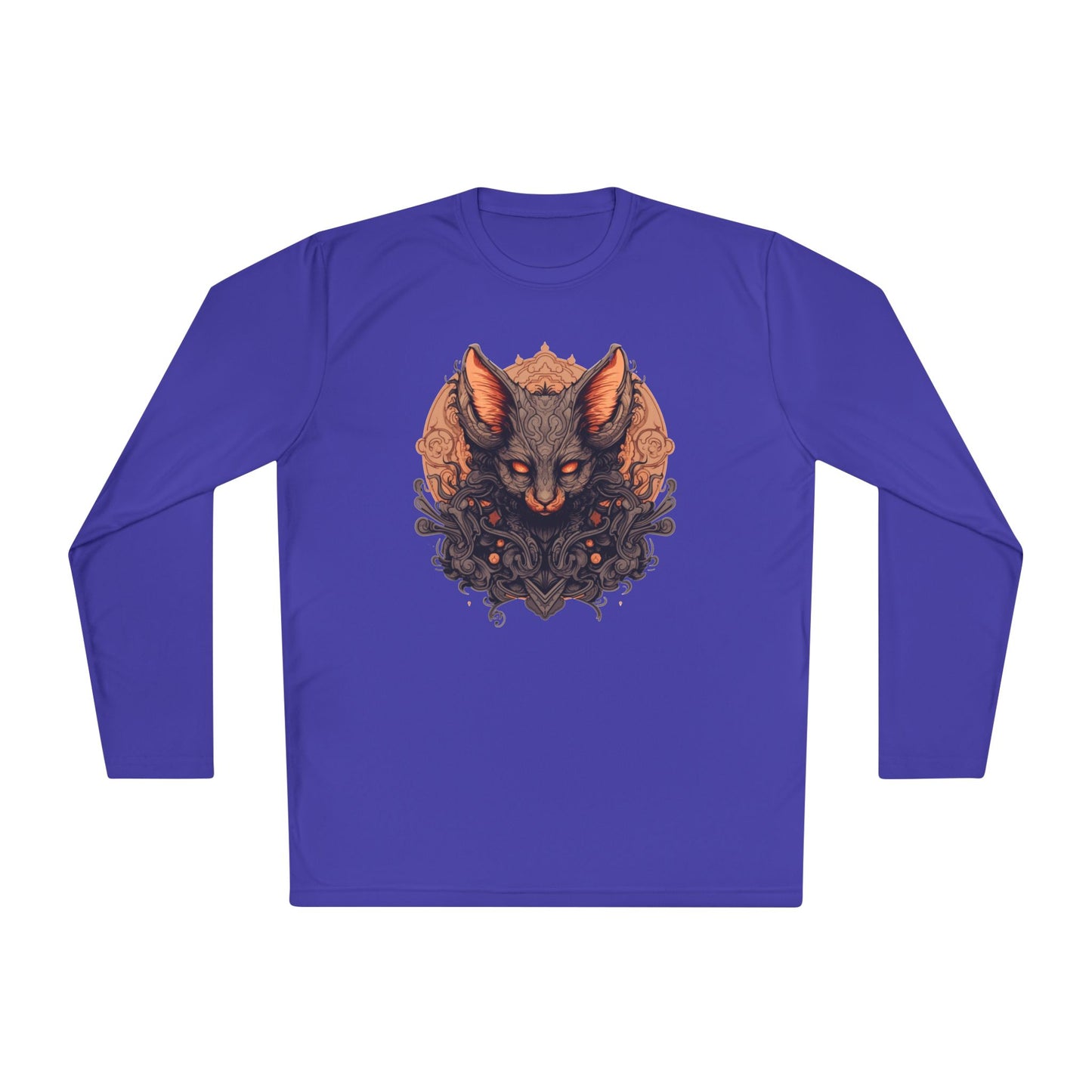 Creepy Bats Over Moon 12 Adult Long Sleeve Tee