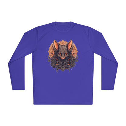Creepy Bats Over Moon 12 Adult Long Sleeve Tee