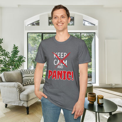 Keep Calm and Panic Adult T-shirt