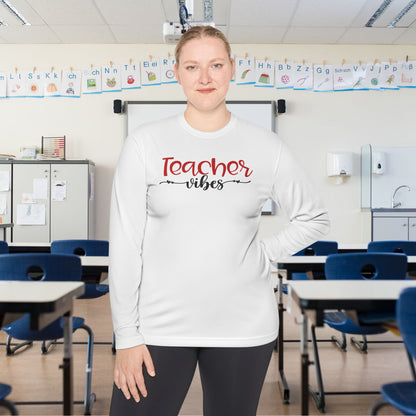 Teacher Vibes Adult Long Sleeve Tee
