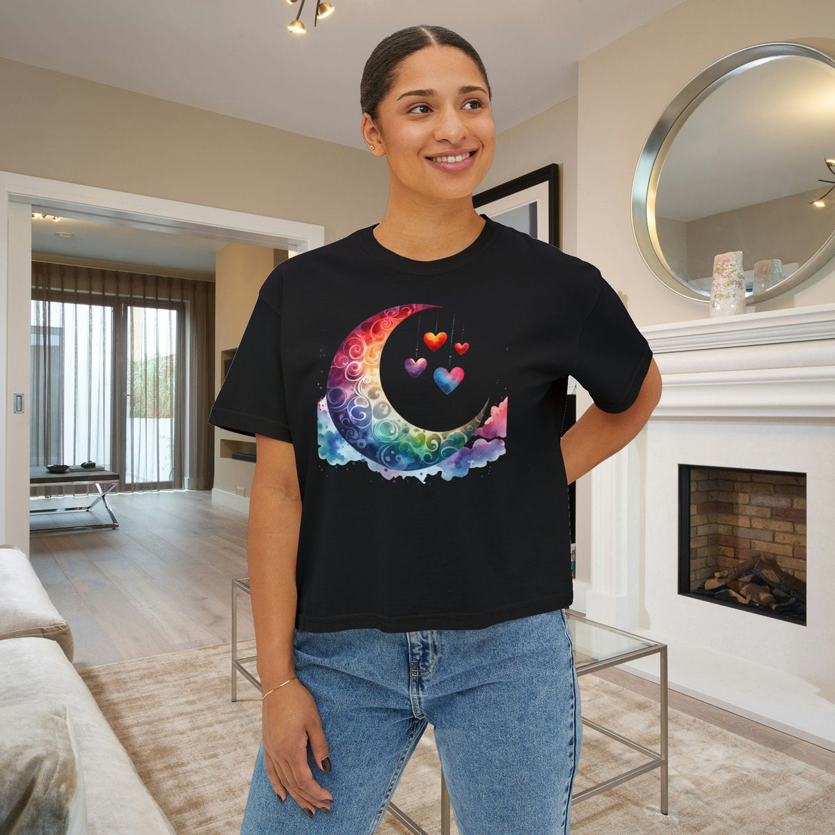 Moon in Love Women's Boxy Tee