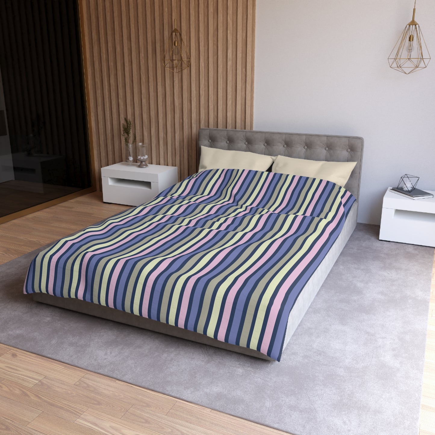 Earthy Stripes Duvet Bedding Set