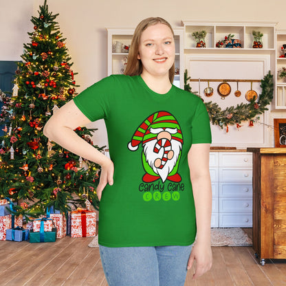 Candy Cane Crew Gnome Adult T-shirt