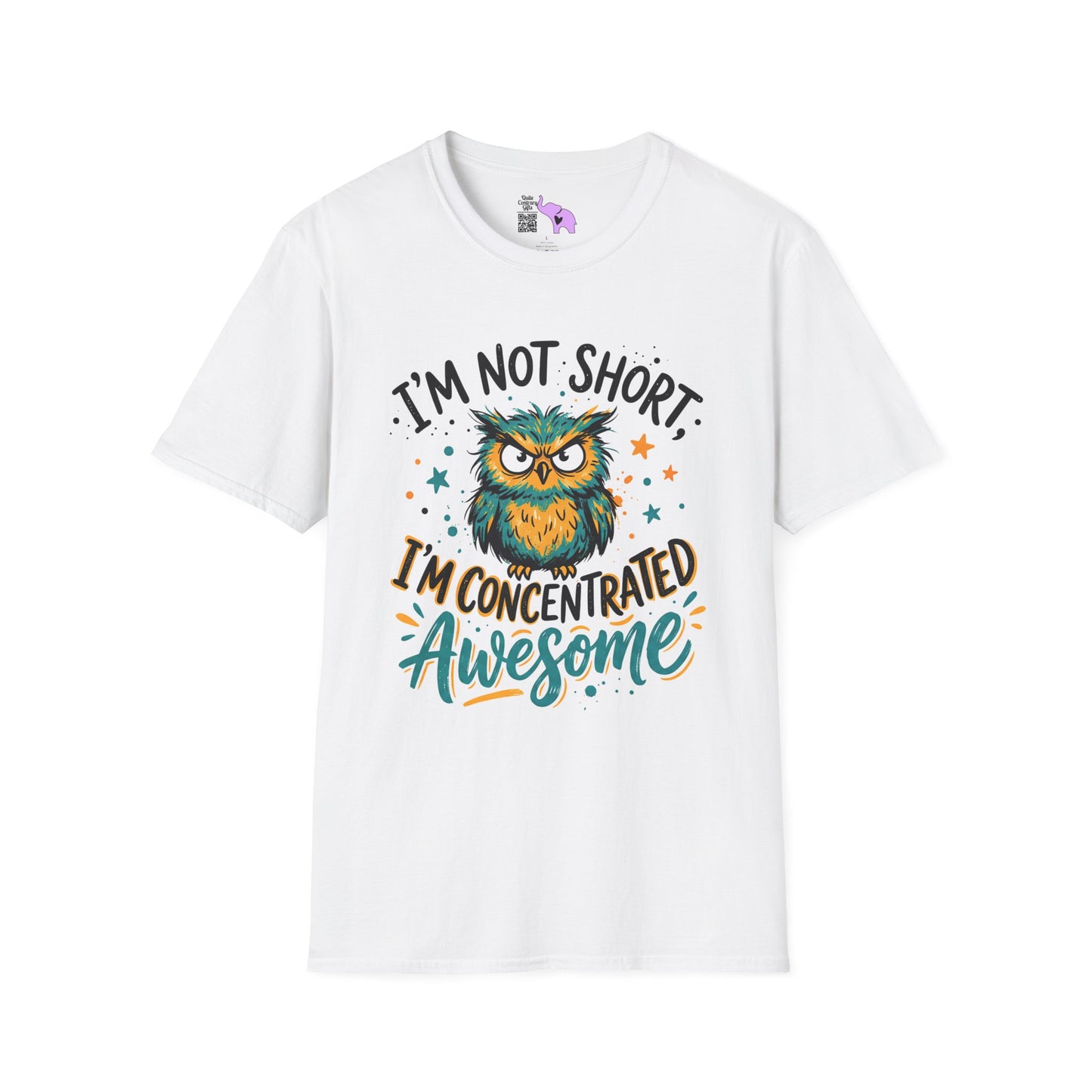 ""I'm Not Short I'm Concentrated Awesome (Owl) Adult T-shirt