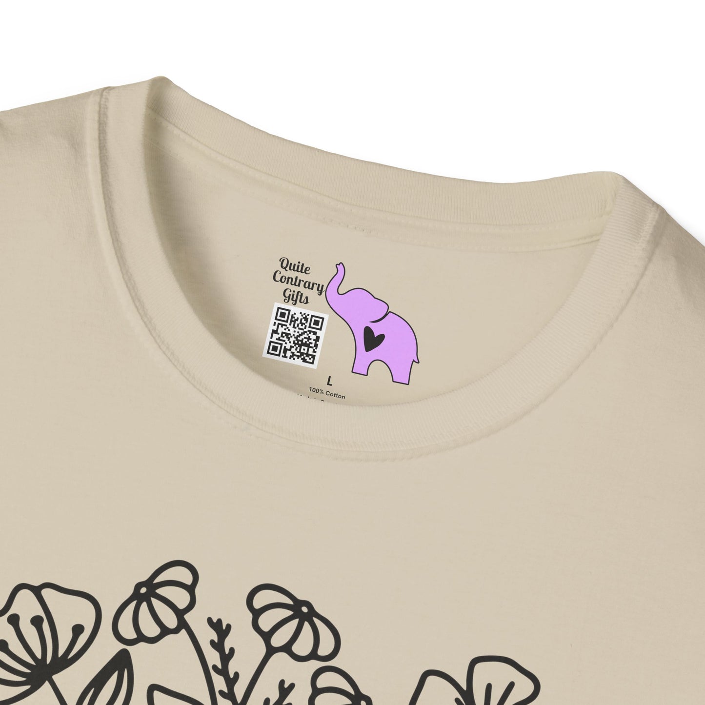 Just One More Chapter (Flowers and Open Book) Adult T-shirt