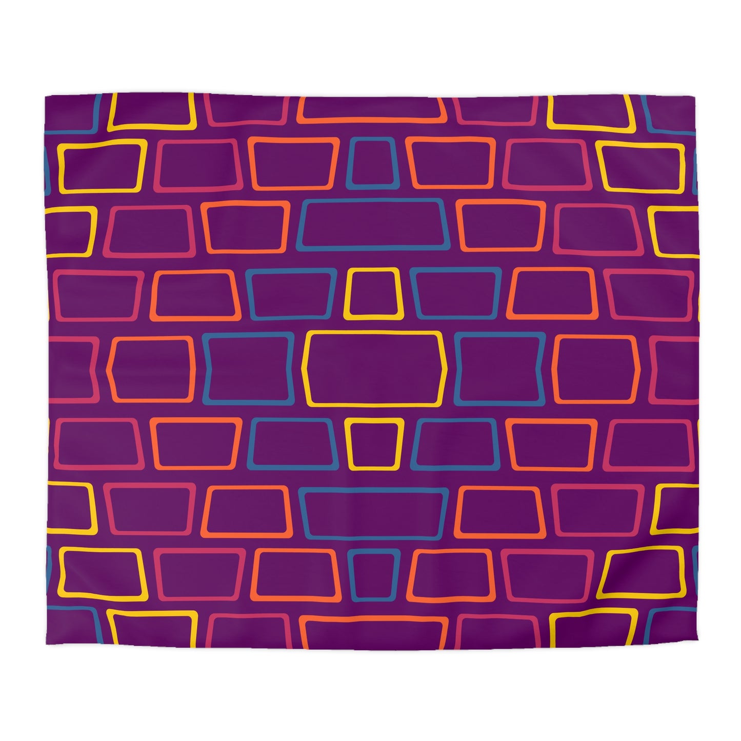 Purple Brick Wall Microfiber Duvet Cover