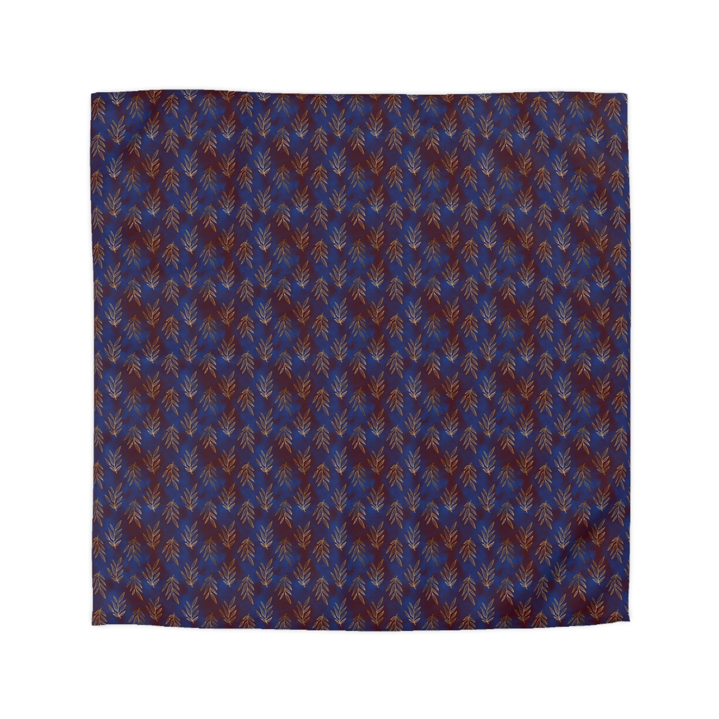 Midnight Gilded Leaves Duvet Bedding Set