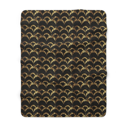 Gilded Elegance Fleece Blanket