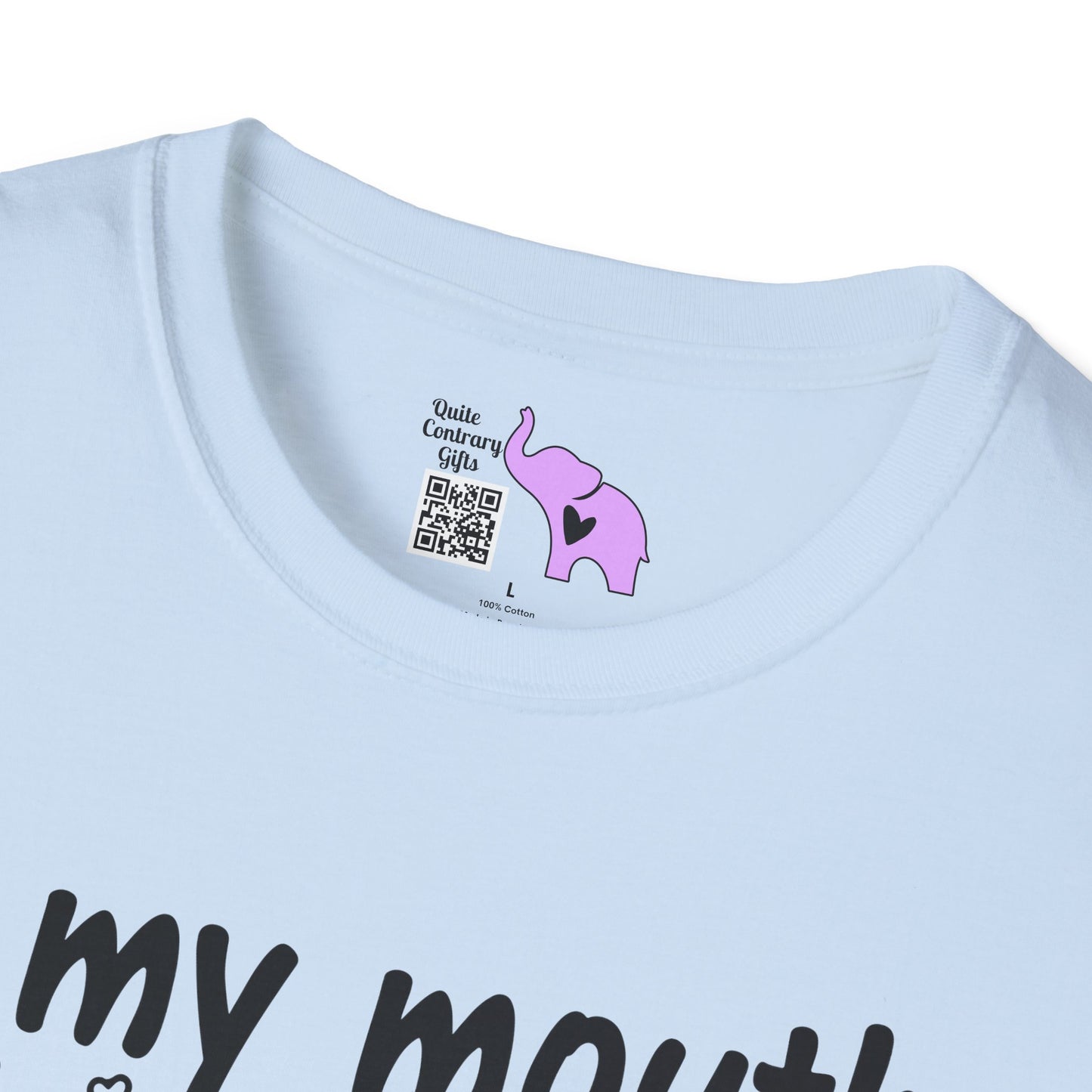 If My Mouth Doesn't Say It My Face Definitely Will Adult T-shirt