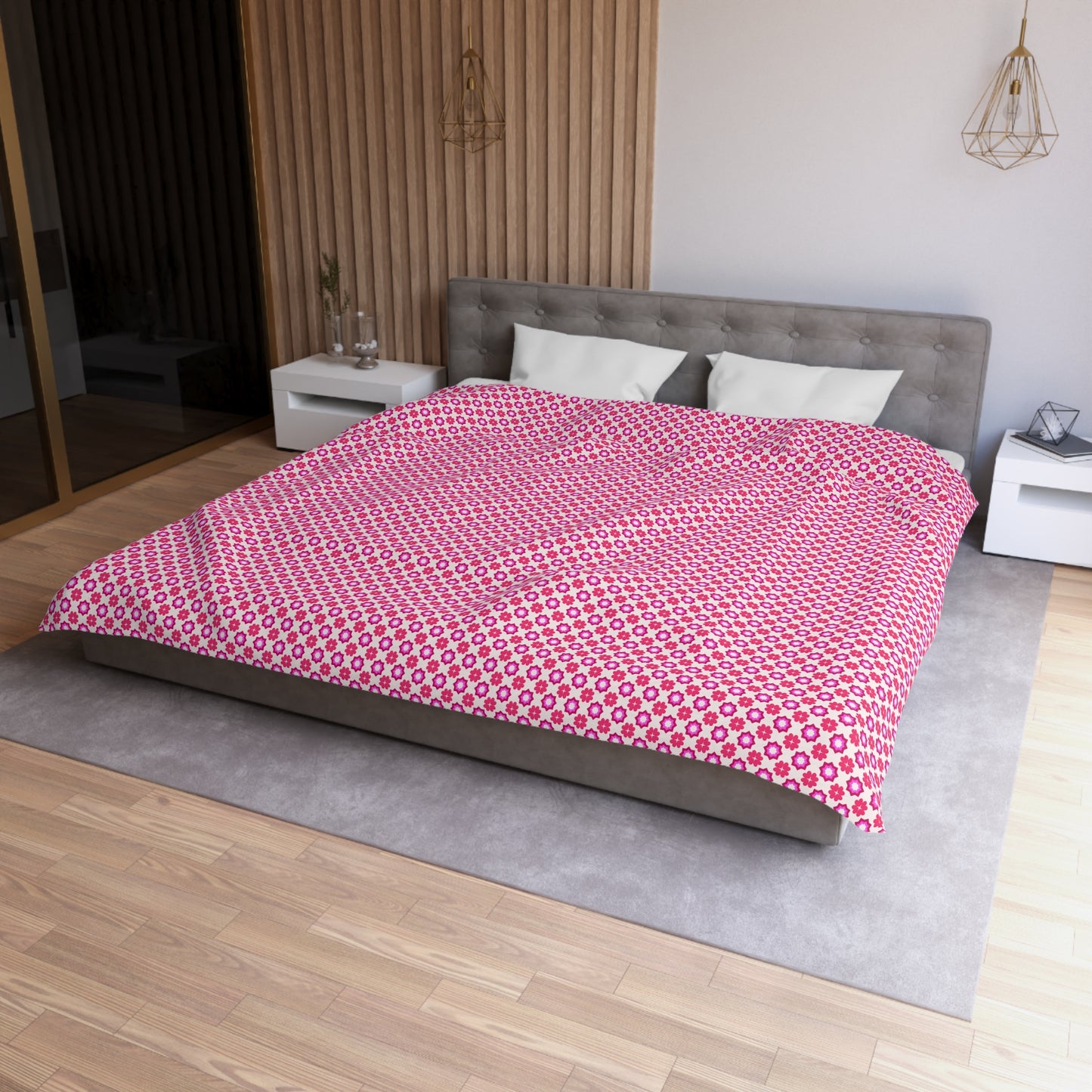 Rosy Star Garden Duvet Bedding Set