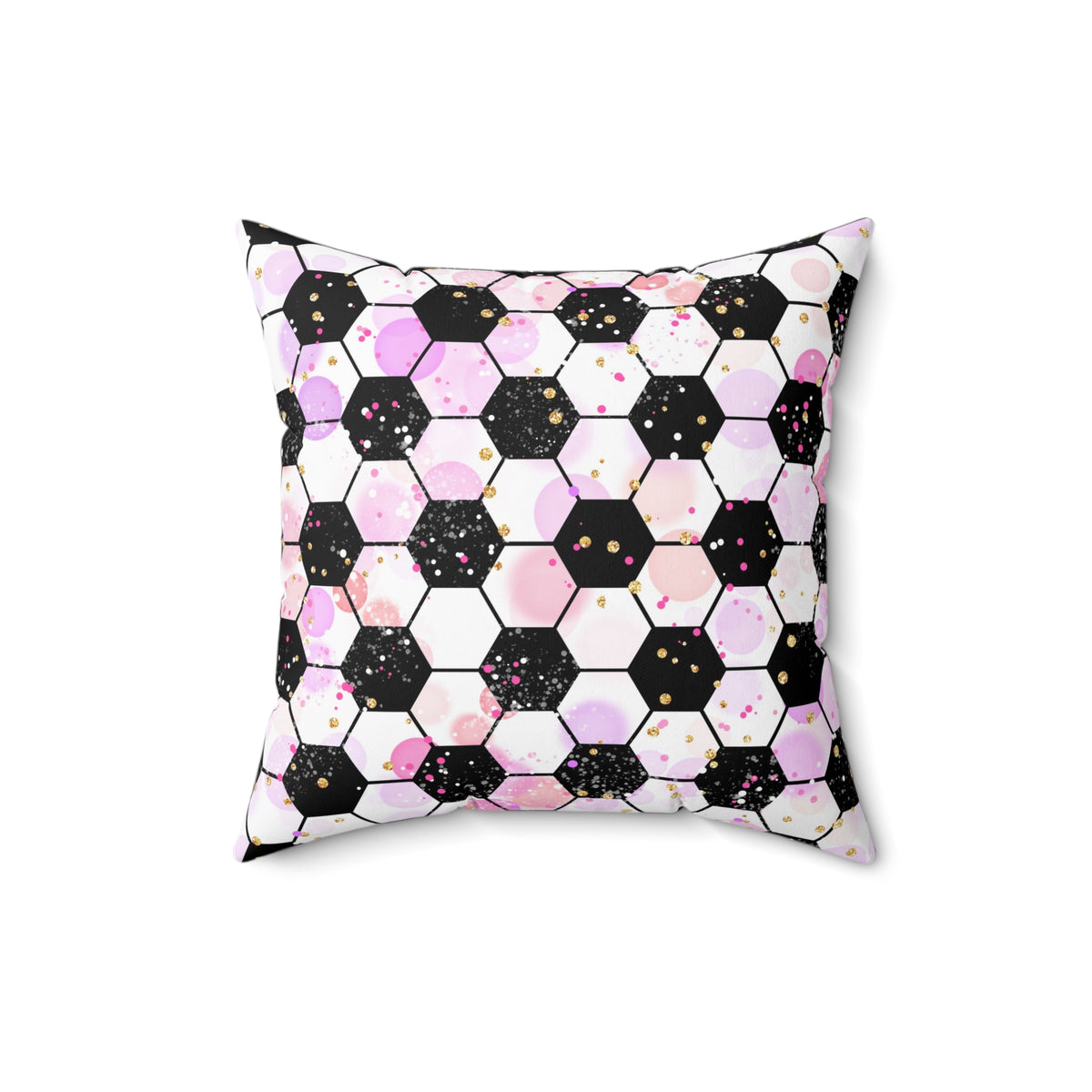 Pink Soccer Fever Throw Pillow
