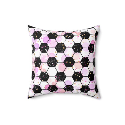 Pink Soccer Fever Throw Pillow