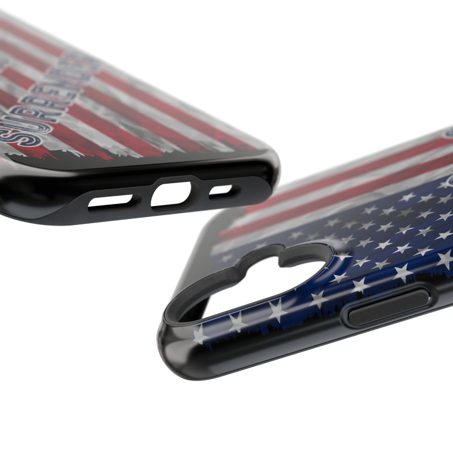 Never Surrender American Flag MagSafe® Compatible Tough Case for iPhone