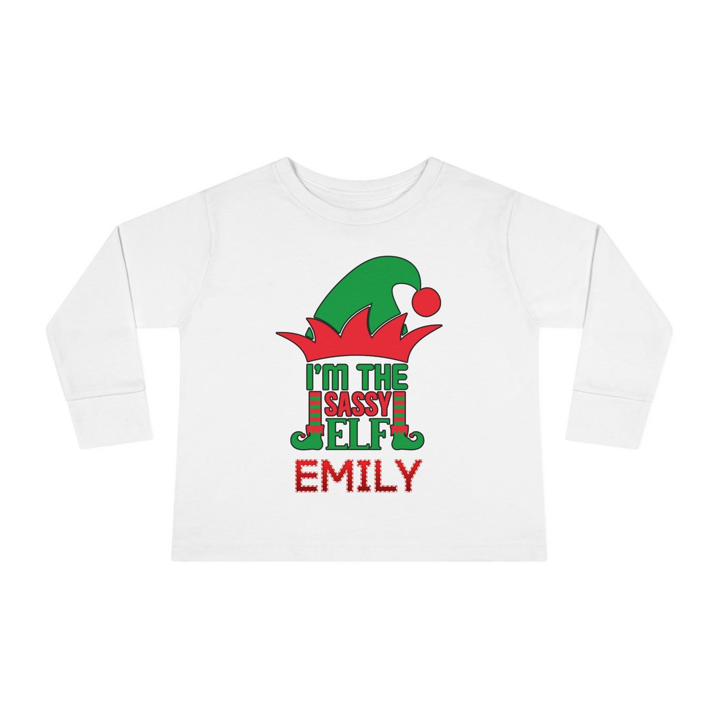 I'm The Sassy Elf Toddler Long Sleeve Tee