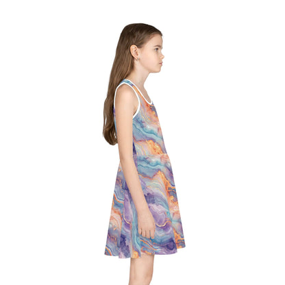 Dreamwave Marble Girls' Sleeveless Sundress