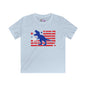 Distressed Patriotic T-Rex Youth Softstyle Tee