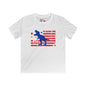 Distressed Patriotic T-Rex Youth Softstyle Tee