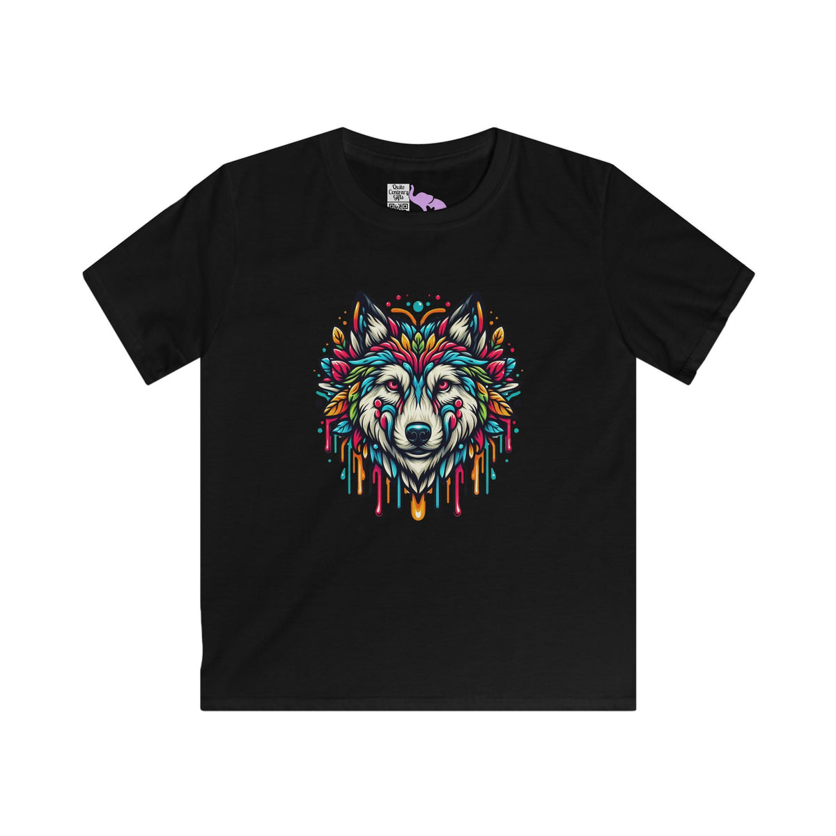 Colorful Wolf 2 Youth Softstyle Tee