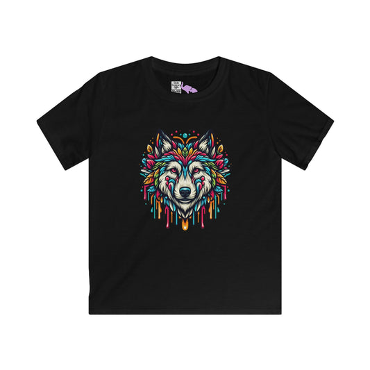 Colorful Wolf 2 Youth Softstyle Tee