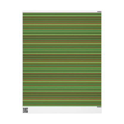 Christmas Cheer Stripes Wrapping Paper