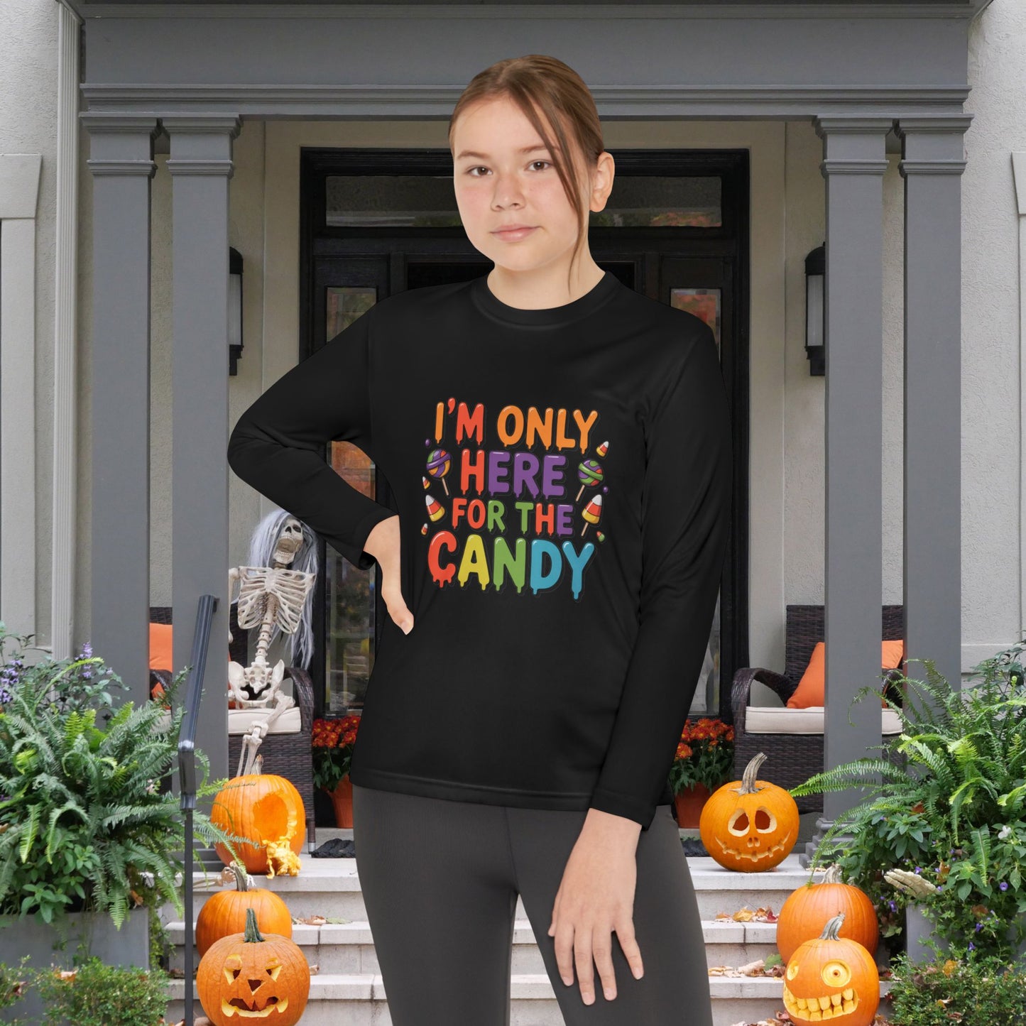 I'm Only Here for the Candy Youth Long Sleeve Tee