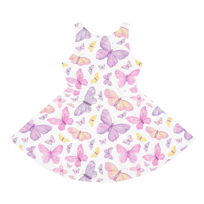 Pastel Butterfly Dreams Girls' Sleeveless Sundress