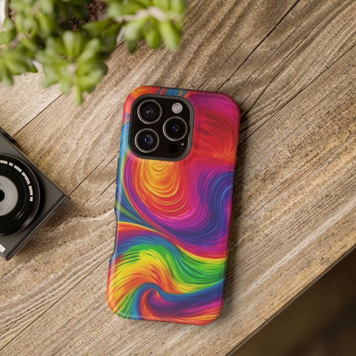 Tie Dye Color Swirl MagSafe® Compatible Tough Case for iPhone