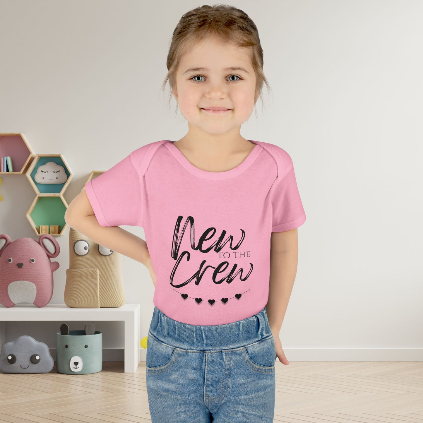 New To The Crew Infant Baby Rib Bodysuit