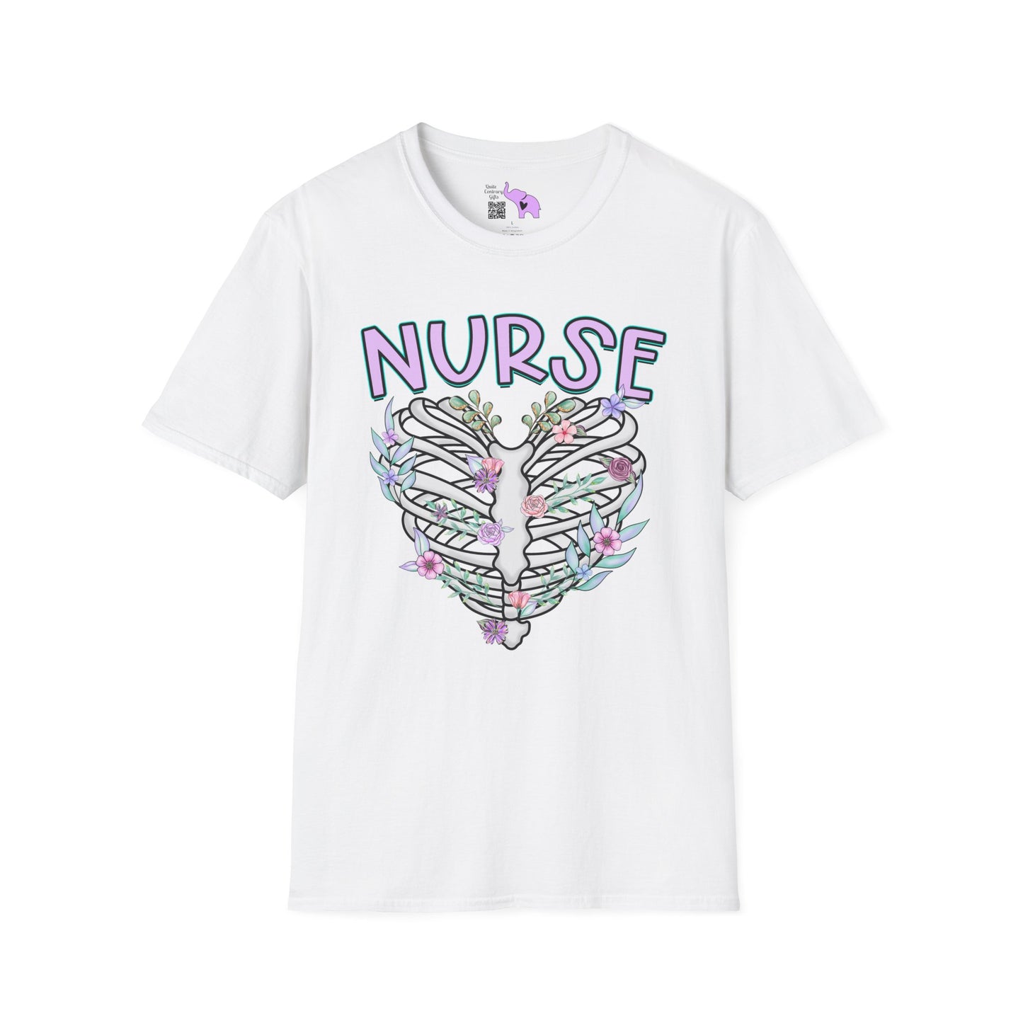 Nurse (Ribs & Flowers) Adult T-shirt