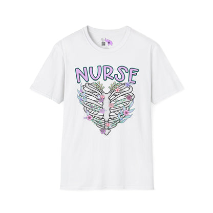 Nurse (Ribs & Flowers) Adult T-shirt