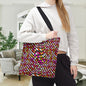 Warped Red Checkered Canvas Tote Bag