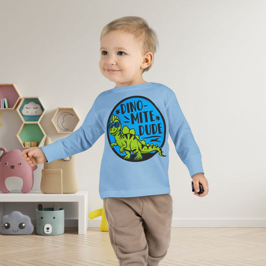 Dino-Mite Dude Toddler Long Sleeve Tee