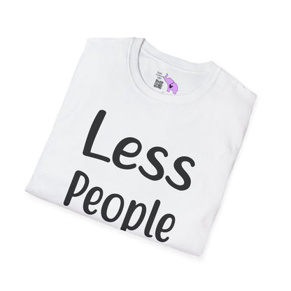 Less People More Cats Adult T-shirt