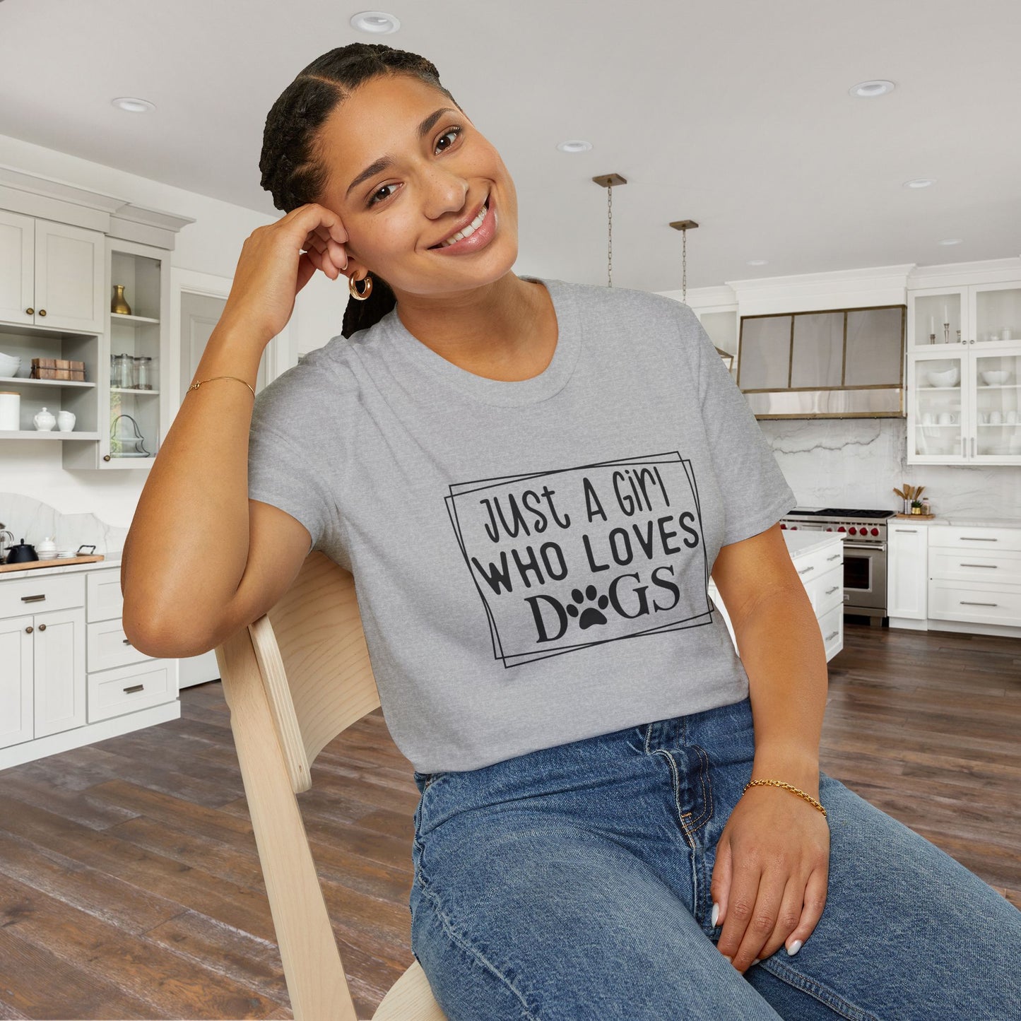 Just A Girl Who Loves Dogs Adult T-shirt