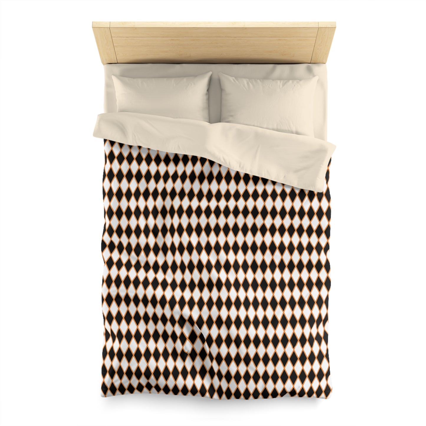 Midnight Ember Harlequin Microfiber Duvet Cover