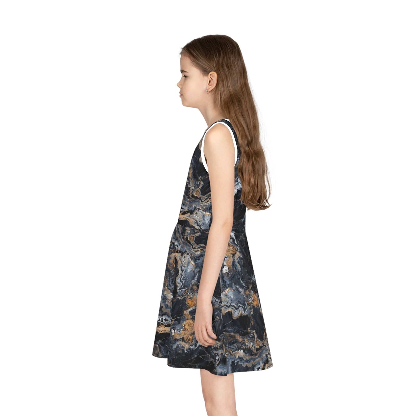 Moonspill Marble Girls' Sleeveless Sundress