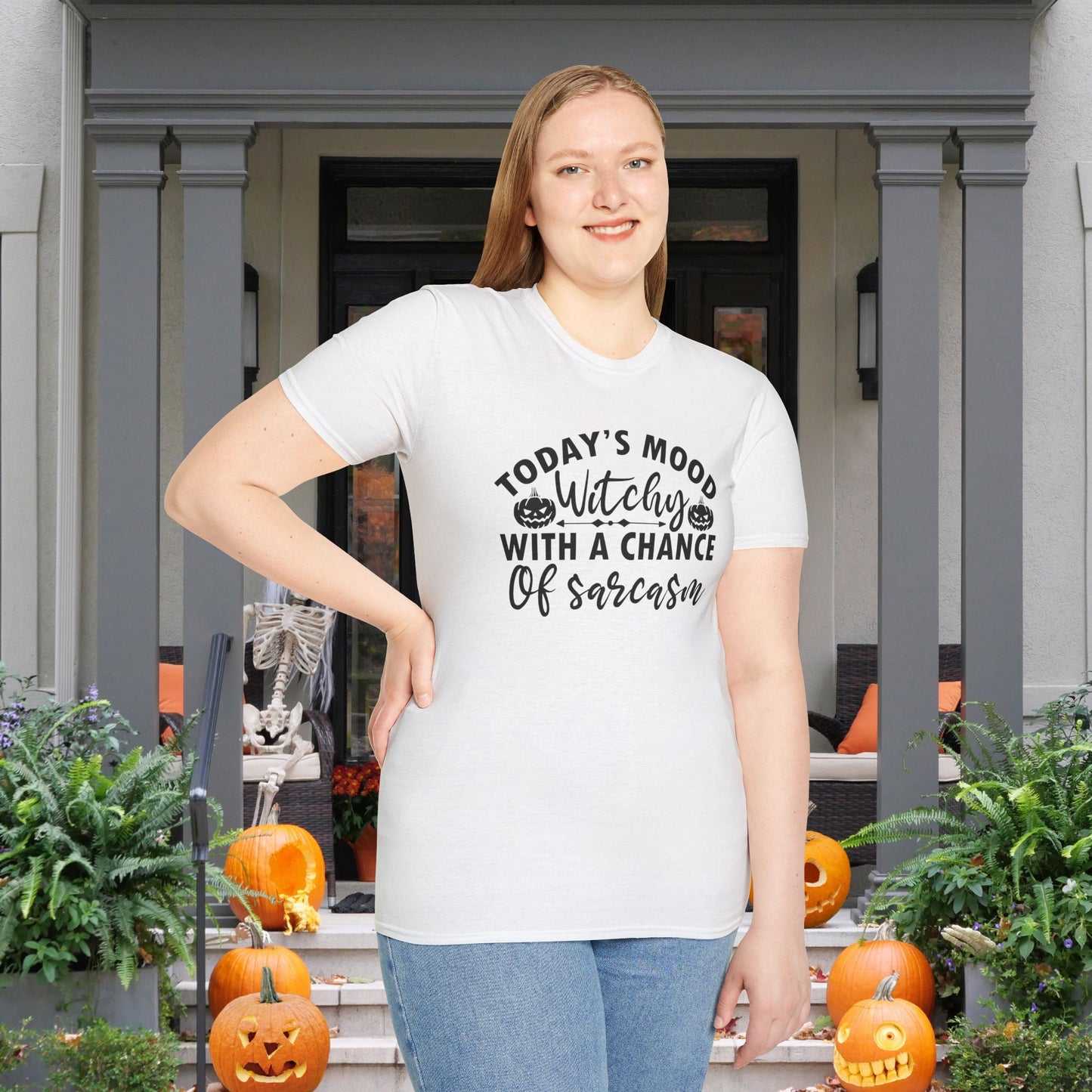 Today's Mood Witchy With A Chance of Sarcasm Adult T-shirt