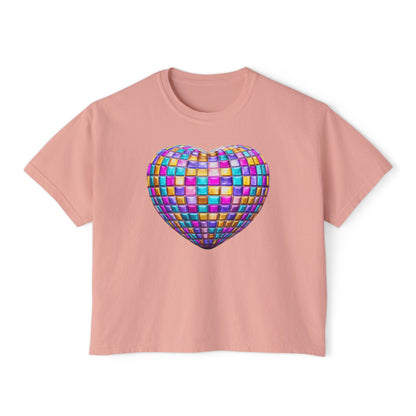 Heart in Blocks Women's Boxy Tee
