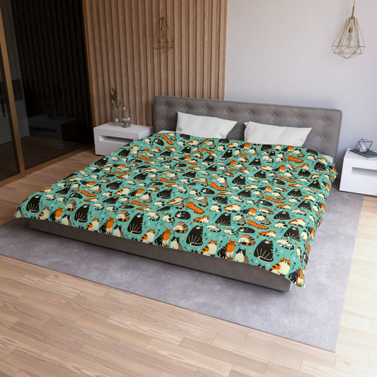 Whimsy Whiskers Duvet Bedding Set